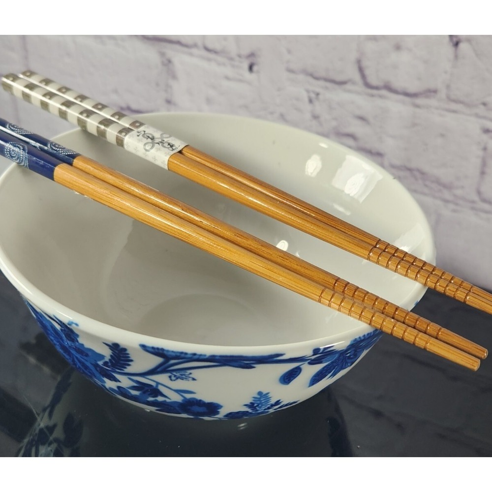 Royal Norfolk Rice Bowl & 2‎ Pair of Chop Sticks